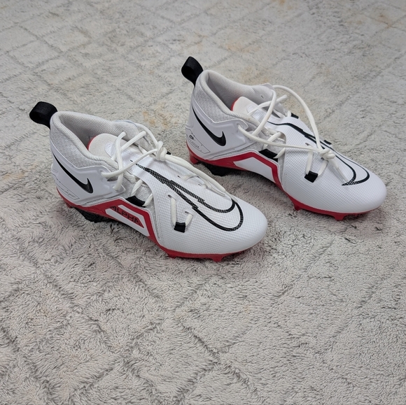 Nike Alpha Menace Elite 3 Pro Football Cleats White Red Mens 10.5 CT6649-103 New main image 5